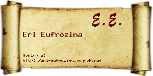Erl Eufrozina névjegykártya